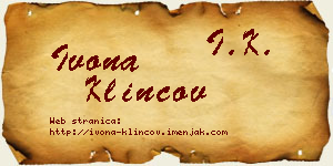 Ivona Klincov vizit kartica